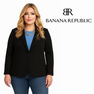 BANANA REPUBLIC Women's Classic Black Suit Jacket, Size 18
